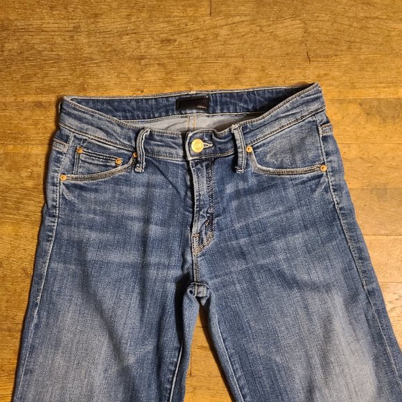 MOTHER THE WILDER Medium Kitty Bell Bottom Trouser jeans Flares 26 Short - Picture 3 of 9